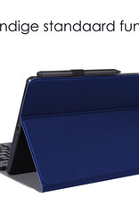 NoXx Hoesje Geschikt voor Samsung Galaxy Tab A 10.1 2019 Hoesje Toetsenbord Hoes - Hoes Geschikt voor Samsung Tab A 10.1 (2019) Keyboard Case Book Cover - Donkerblauw