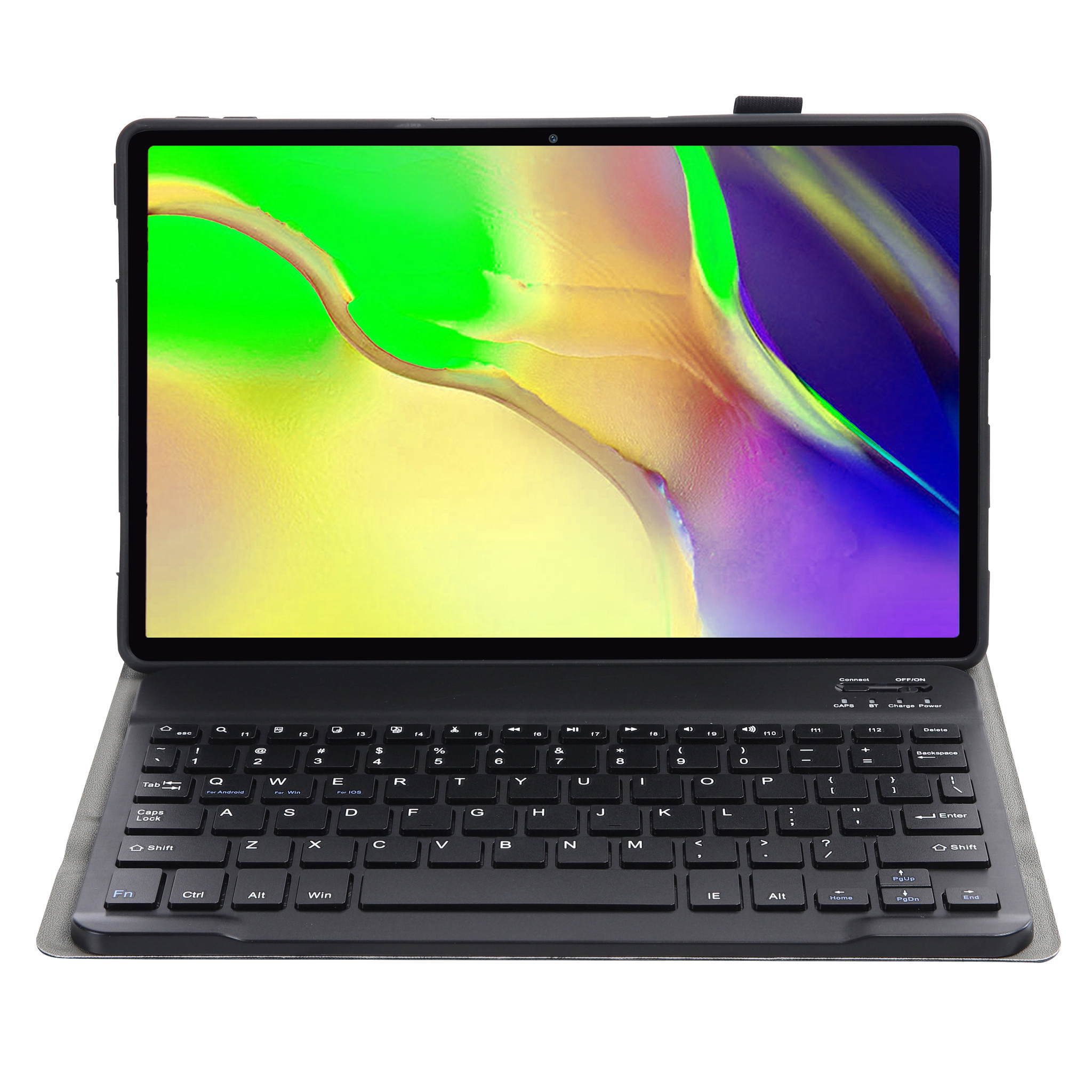NoXx Hoesje Geschikt voor Samsung Galaxy Tab A 10.1 2019 Hoesje Toetsenbord Hoes - Hoes Geschikt voor Samsung Tab A 10.1 (2019) Keyboard Case Book Cover - Donkerblauw
