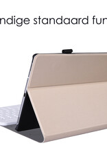 NoXx Hoesje Geschikt voor Samsung Galaxy Tab A 10.1 2019 Hoesje Toetsenbord Hoes - Hoes Geschikt voor Samsung Tab A 10.1 (2019) Keyboard Case Book Cover - Goud