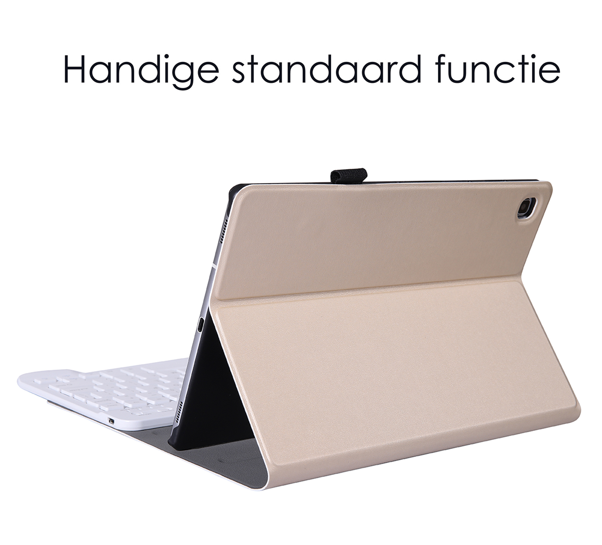 NoXx Hoesje Geschikt voor Samsung Galaxy Tab A 10.1 2019 Hoesje Toetsenbord Hoes - Hoes Geschikt voor Samsung Tab A 10.1 (2019) Keyboard Case Book Cover - Goud
