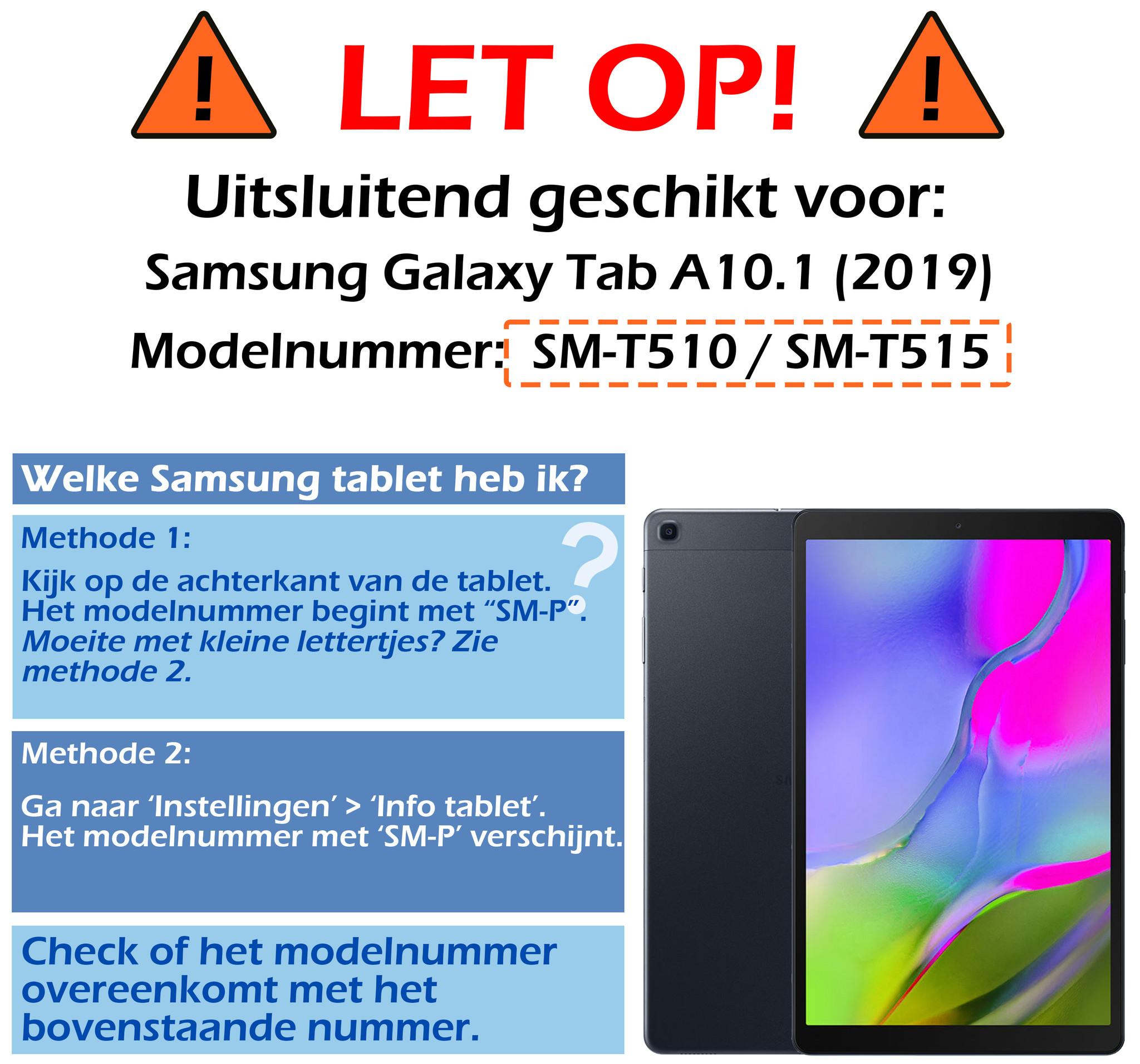 Nomfy Hoes Geschikt voor Samsung Galaxy Tab A 10.1 2019 Hoes Toetsenbord Hoes Case Book Cover Hoesje - Hoesje Geschikt voor Samsung Tab A 10.1 (2019) Keyboard Hoes - Donkerblauw