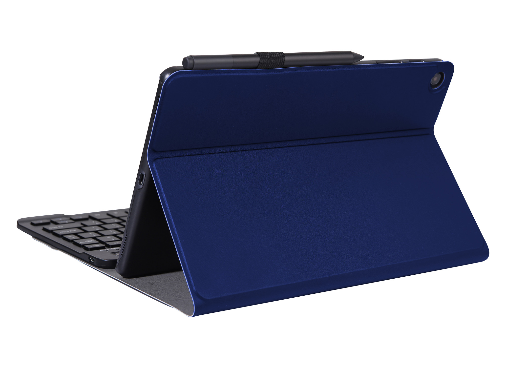 Nomfy Hoes Geschikt voor Samsung Galaxy Tab A 10.1 2019 Hoes Toetsenbord Hoes Case Book Cover Hoesje - Hoesje Geschikt voor Samsung Tab A 10.1 (2019) Keyboard Hoes - Donkerblauw