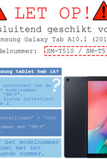 BASEY. Hoesje Geschikt voor Samsung Galaxy Tab A 10.1 2019 Toetsenbord Hoes Book Case Met Screenprotector - Hoes Geschikt voor Samsung Tab A 10.1 (2019) Toetsenbord Hoesje Keyboard Cover - Goud
