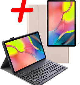 BASEY. BASEY. Samsung Galaxy Tab 10.1 2019 Toetsenbordhoes Met Screenprotector - Goud