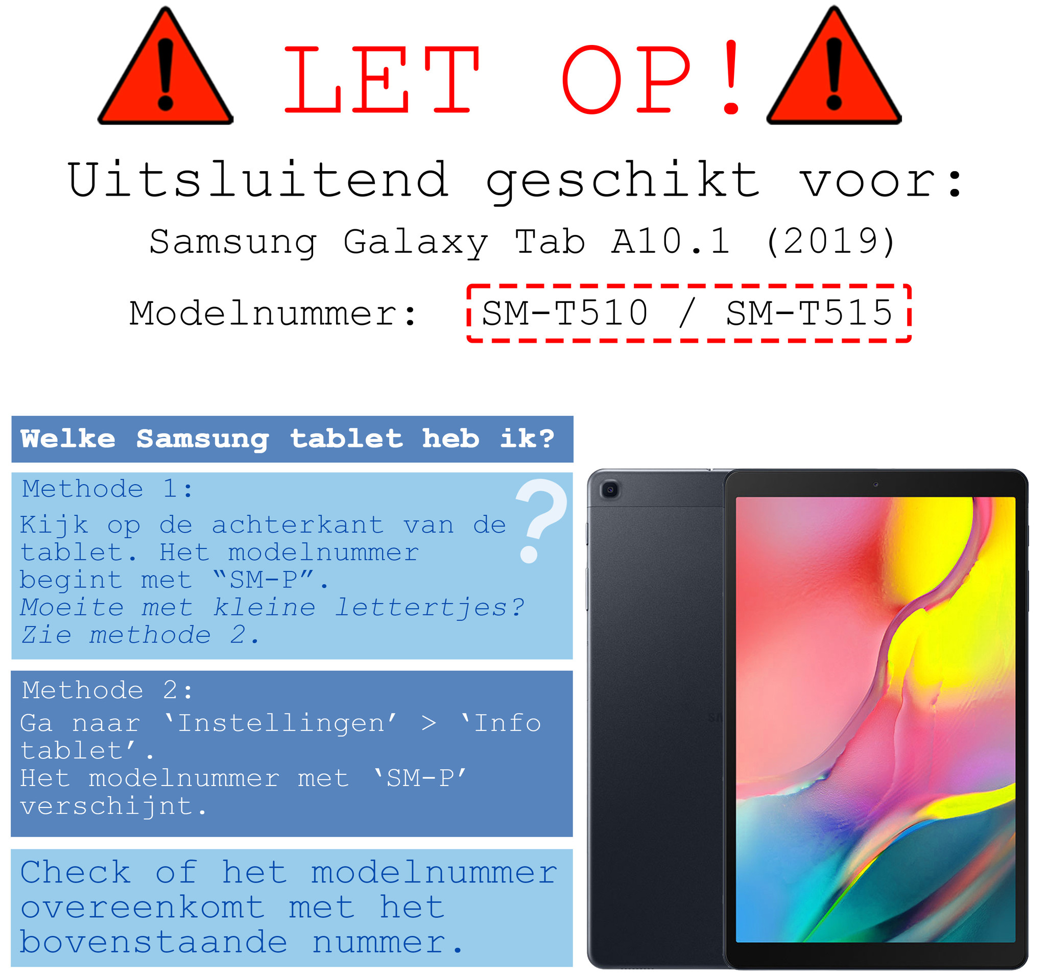 BASEY. Hoesje Geschikt voor Samsung Galaxy Tab A 10.1 2019 Toetsenbord Hoes Book Case Met Screenprotector - Hoes Geschikt voor Samsung Tab A 10.1 (2019) Toetsenbord Hoesje Keyboard Cover - Zwart