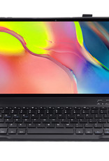 BASEY. Hoesje Geschikt voor Samsung Galaxy Tab A 10.1 2019 Toetsenbord Hoes Book Case Met Screenprotector - Hoes Geschikt voor Samsung Tab A 10.1 (2019) Toetsenbord Hoesje Keyboard Cover - Zwart