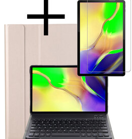 NoXx NoXx Samsung Galaxy Tab 10.1 2019 Toetsenbordhoes Met Screenprotector - Goud
