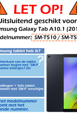 Nomfy Hoes Geschikt voor Samsung Galaxy Tab A 10.1 2019 Hoes Toetsenbord Hoes Case Book Cover Hoesje Met Screenprotector - Hoesje Geschikt voor Samsung Tab A 10.1 (2019) Keyboard Hoes - Donkerblauw