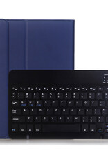 Nomfy Hoes Geschikt voor Samsung Galaxy Tab A 10.1 2019 Hoes Toetsenbord Hoes Case Book Cover Hoesje Met Screenprotector - Hoesje Geschikt voor Samsung Tab A 10.1 (2019) Keyboard Hoes - Donkerblauw
