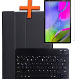 Nomfy Nomfy Samsung Galaxy Tab 10.1 2019 Toetsenbordhoes Met Screenprotector - Zwart