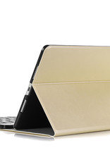 Nomfy Hoes Geschikt voor iPad 10.2 2021 Hoes Toetsenbord Hoes Case Book Cover Hoesje Met Screenprotector - Hoesje Geschikt voor iPad 9 Keyboard Hoes - Goud