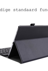 BASEY. Hoesje Geschikt voor Lenovo Tab P11 Toetsenbord Hoes Book Case Met Screenprotector - Hoes Geschikt voor Lenovo Tab P11 Toetsenbord Hoesje Keyboard Cover - Zwart