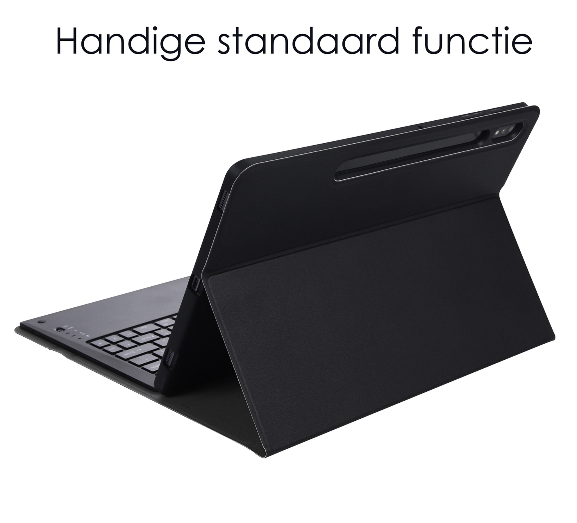 NoXx Hoesje Geschikt voor Lenovo Tab P11 Hoesje Toetsenbord Hoes Met Screenprotector - Hoes Geschikt voor Lenovo Tab P11 Keyboard Case Book Cover - Zwart