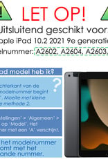 NoXx iPad 10.2 2021 Toetsenbord Hoes Met Screenprotector - iPad 10.2 2021 Hoesje Keyboard Case Book Cover - Goud