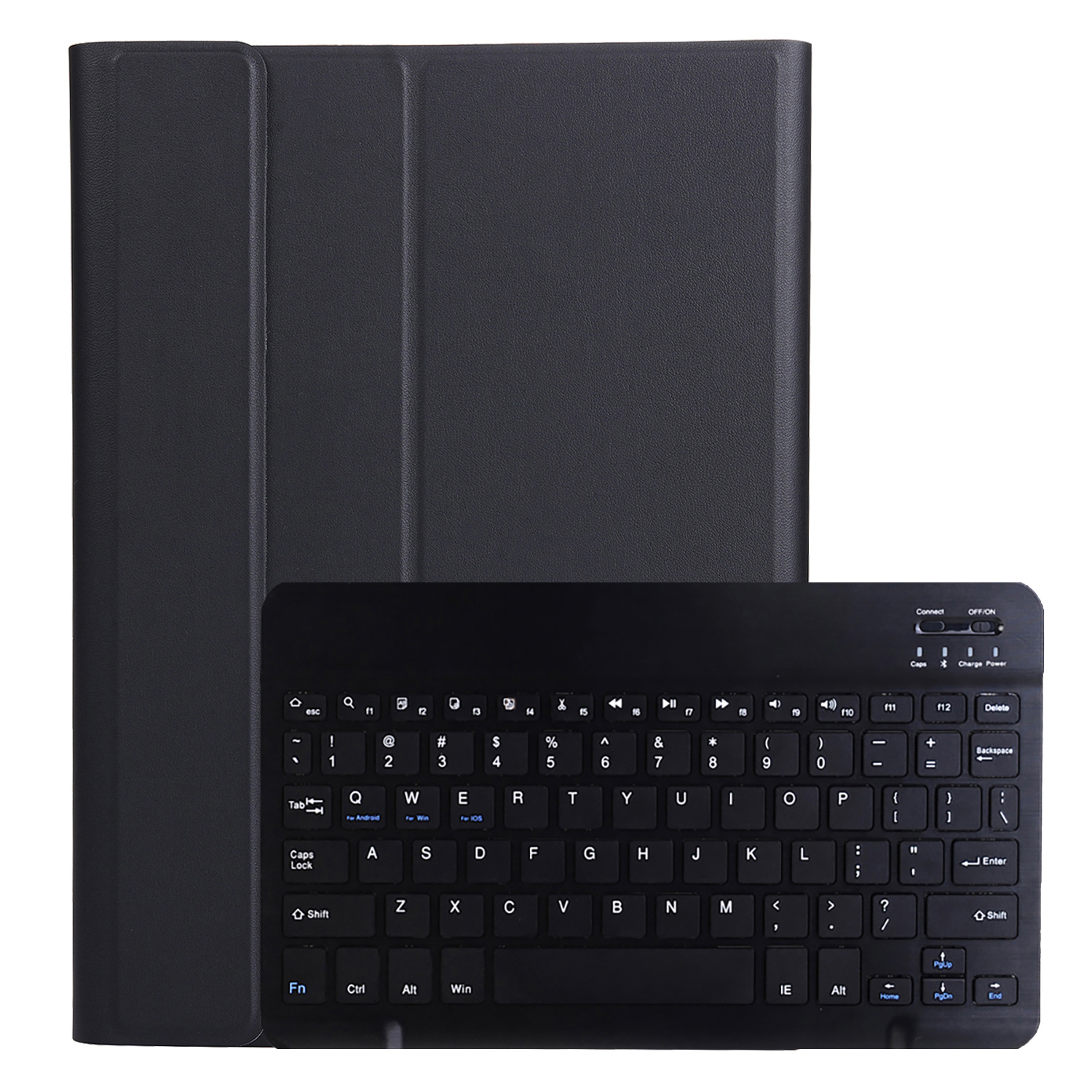 Nomfy Hoes Geschikt voor Lenovo Tab P11 Plus Hoes Toetsenbord Hoes Case Book Cover Hoesje Met Screenprotector - Hoesje Geschikt voor Lenovo Tab P11 Plus Keyboard Hoes - Zwart