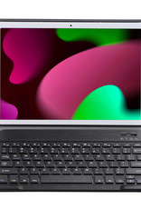 Nomfy Hoes Geschikt voor iPad 10.2 2021 Hoes Toetsenbord Hoes Case Book Cover Hoesje - Hoesje Geschikt voor iPad 9 Keyboard Hoes - Donkerblauw