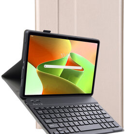 Nomfy Nomfy Lenovo M10 Plus (3e generatie) Toetsenbordhoes - Goud