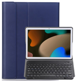 NoXx NoXx iPad 10.2 2021 Toetsenbordhoes - Donkerblauw