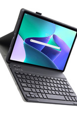 BASEY. Hoesje Geschikt voor Lenovo Tab M10 Plus 3rd Gen Toetsenbord Hoes Book Case Met Screenprotector - Hoes Geschikt voor Lenovo Tab M10 Plus (3e Gen) Toetsenbord Hoesje Keyboard Cover - Goud