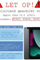 BASEY. iPad 10.2 2021 Hoes Toetsenbord Hoesje Keyboard Case Cover - Zwart