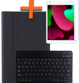 Nomfy Nomfy iPad 10.2 2020 Toetsenbordhoes Met Screenprotector - Zwart