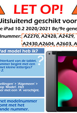 Nomfy iPad 10.2 2020 Toetsenbord Hoes Keyboard Case Book Cover Met Screenprotector - iPad 10.2 2020 Toetsenbord Keyboard Hoesje - Zwart