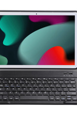 BASEY. Hoesje Geschikt voor iPad 10.2 2020 Toetsenbord Hoes Book Case Met Screenprotector - Hoes Geschikt voor iPad 8 Toetsenbord Hoesje Keyboard Cover - Zwart