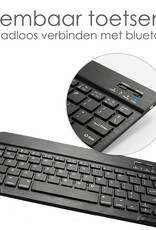 NoXx Hoesje Geschikt voor iPad 10.2 2020 Hoesje Toetsenbord Hoes - Hoes Geschikt voor iPad 8 Keyboard Case Book Cover - Goud