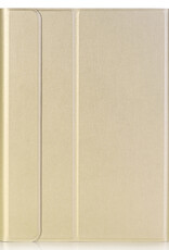 NoXx Hoesje Geschikt voor iPad 10.2 2020 Hoesje Toetsenbord Hoes - Hoes Geschikt voor iPad 8 Keyboard Case Book Cover - Goud