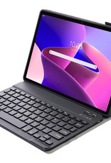 NoXx Hoesje Geschikt voor Lenovo Tab M10 Plus 3rd Gen Hoesje Toetsenbord Hoes Met Screenprotector - Hoes Geschikt voor Lenovo Tab M10 Plus (3e Gen) Keyboard Case Book Cover - Zwart