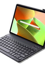 Nomfy Hoes Geschikt voor Lenovo Tab M10 Plus 3rd Gen Hoes Toetsenbord Hoes Case Book Cover Hoesje Met Screenprotector - Hoesje Geschikt voor Lenovo Tab M10 Plus (3e Gen) Keyboard Hoes - Goud