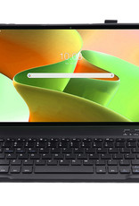 Nomfy Hoes Geschikt voor Lenovo Tab M10 Plus 3rd Gen Hoes Toetsenbord Hoes Case Book Cover Hoesje Met Screenprotector - Hoesje Geschikt voor Lenovo Tab M10 Plus (3e Gen) Keyboard Hoes - Goud