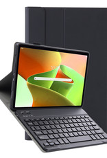 Nomfy Hoes Geschikt voor Lenovo Tab M10 Plus 3rd Gen Hoes Toetsenbord Hoes Case Book Cover Hoesje Met Screenprotector - Hoesje Geschikt voor Lenovo Tab M10 Plus (3e Gen) Keyboard Hoes - Zwart