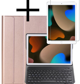 NoXx NoXx iPad 10.2 2019 Toetsenbordhoes Met Screenprotector - Rose Goud