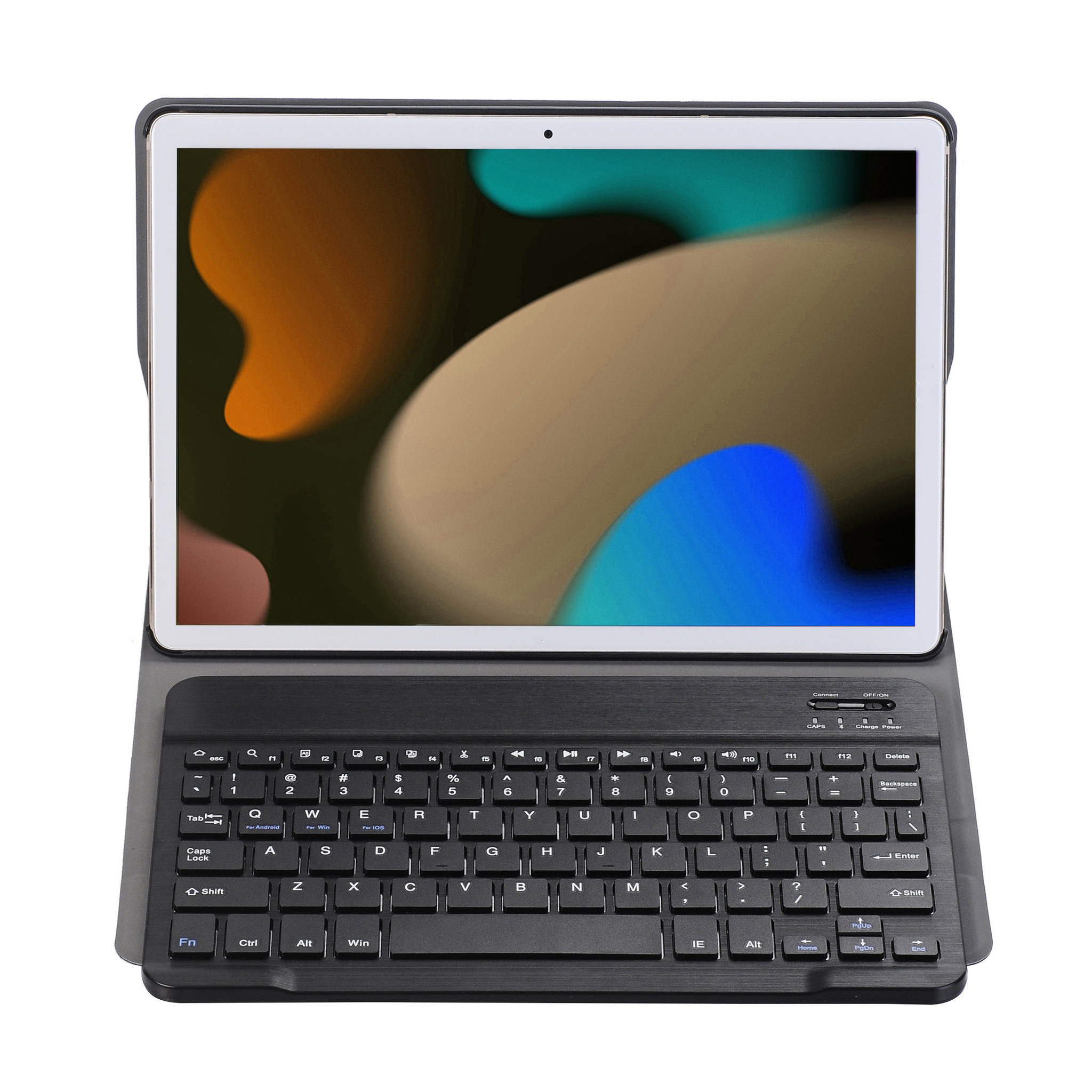 NoXx Hoesje Geschikt voor iPad 10.2 2019 Hoesje Toetsenbord Hoes Met Screenprotector - Hoes Geschikt voor iPad 7 Keyboard Case Book Cover - Goud