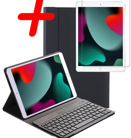 BASEY. BASEY. iPad 10.2 2019 Toetsenbordhoes Met Screenprotector - Zwart