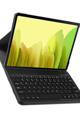 BASEY. Hoesje Geschikt voor Samsung Galaxy Tab A7 Toetsenbord Hoes Book Case - Hoes Geschikt voor Samsung Tab A7 Toetsenbord Hoesje Keyboard Cover - Goud