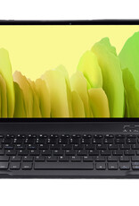 BASEY. Hoesje Geschikt voor Samsung Galaxy Tab A7 Toetsenbord Hoes Book Case - Hoes Geschikt voor Samsung Tab A7 Toetsenbord Hoesje Keyboard Cover - Goud