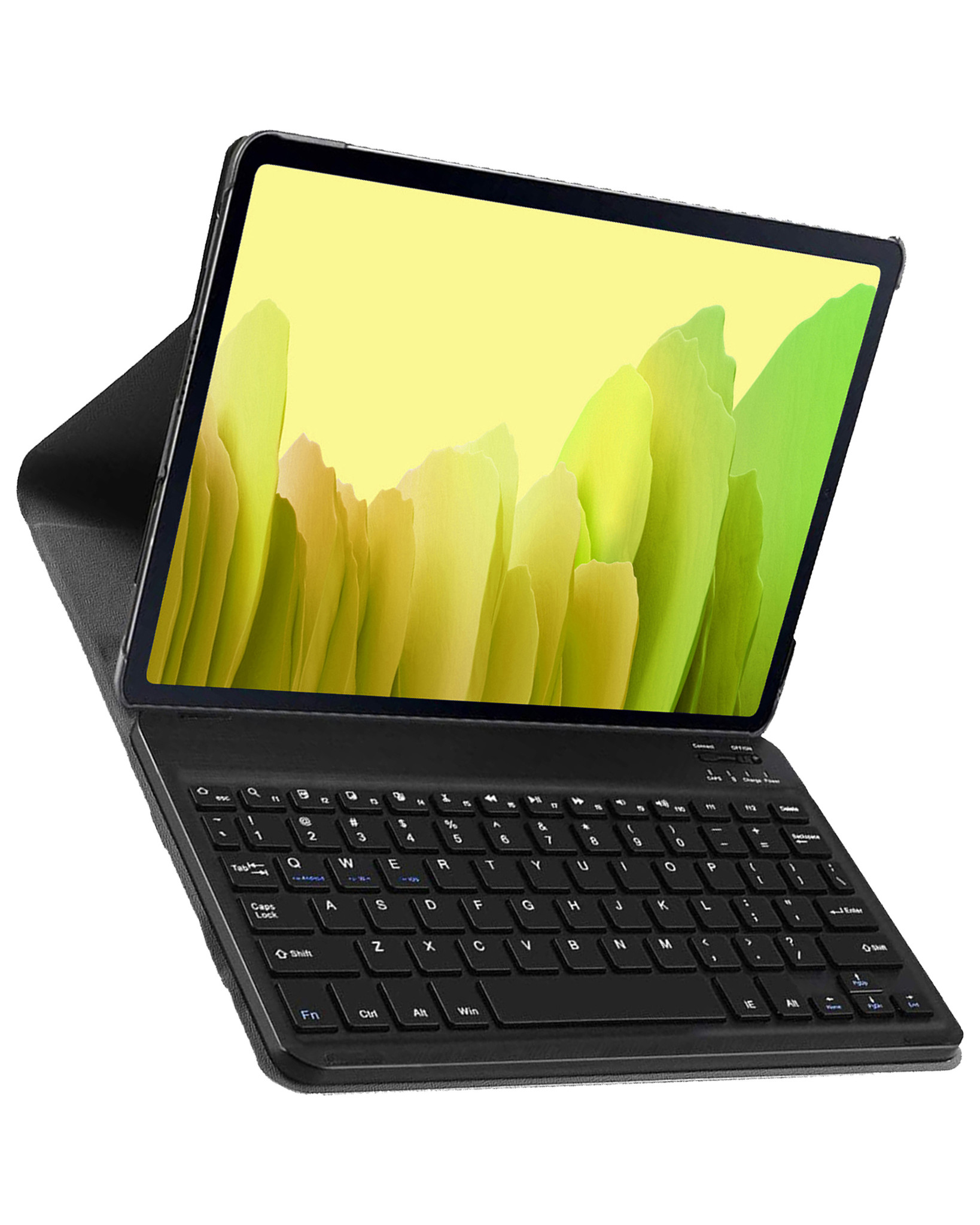 BASEY. Hoesje Geschikt voor Samsung Galaxy Tab A7 Toetsenbord Hoes Book Case - Hoes Geschikt voor Samsung Tab A7 Toetsenbord Hoesje Keyboard Cover - Rosé goud