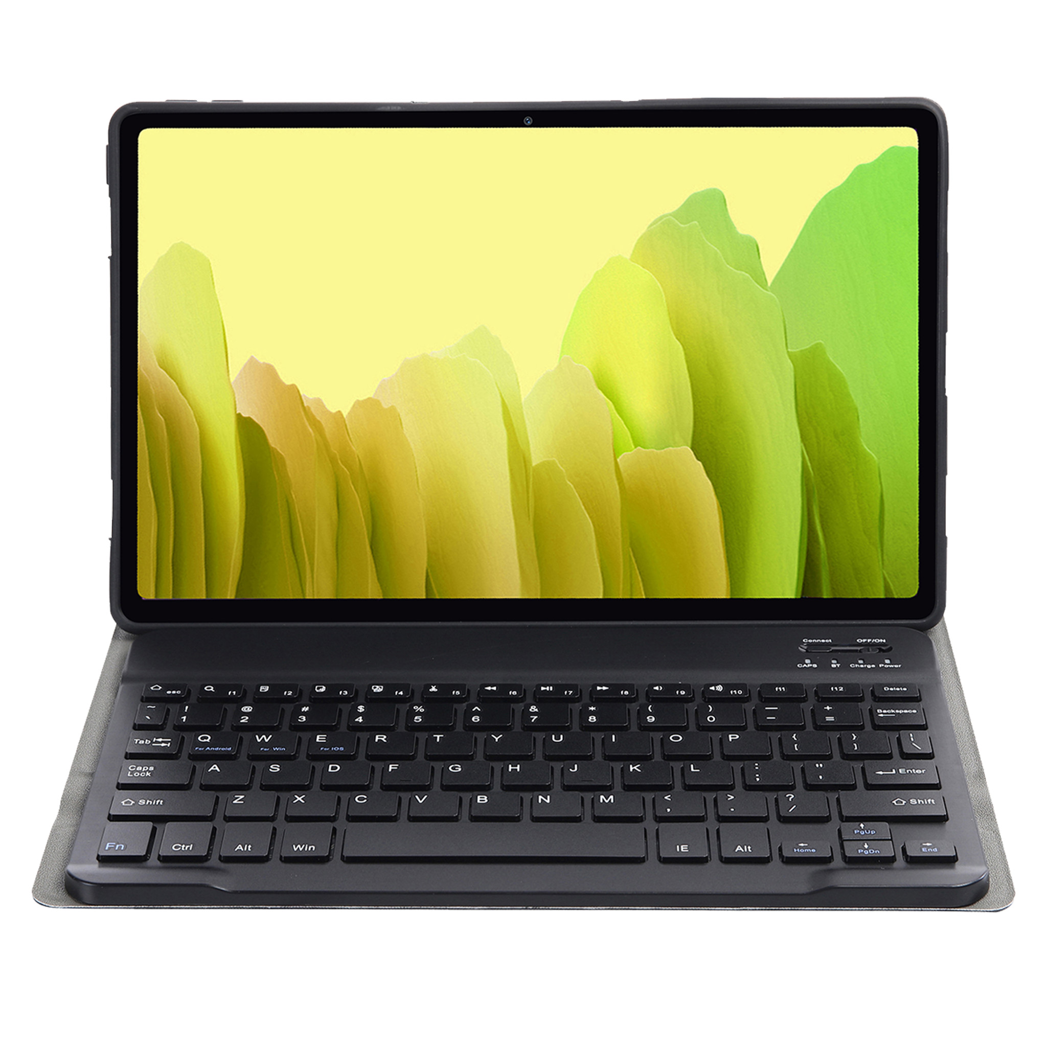 BASEY. Hoesje Geschikt voor Samsung Galaxy Tab A7 Toetsenbord Hoes Book Case - Hoes Geschikt voor Samsung Tab A7 Toetsenbord Hoesje Keyboard Cover - Rosé goud