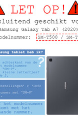 BASEY. Hoesje Geschikt voor Samsung Galaxy Tab A7 Toetsenbord Hoes Book Case - Hoes Geschikt voor Samsung Tab A7 Toetsenbord Hoesje Keyboard Cover - Zwart