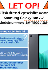 Nomfy Hoes Geschikt voor Samsung Galaxy Tab A7 Hoes Toetsenbord Hoes Case Book Cover Hoesje - Hoesje Geschikt voor Samsung Tab A7 Keyboard Hoes - Donkerblauw