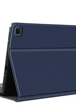 Nomfy Hoes Geschikt voor Samsung Galaxy Tab A7 Hoes Toetsenbord Hoes Case Book Cover Hoesje - Hoesje Geschikt voor Samsung Tab A7 Keyboard Hoes - Donkerblauw