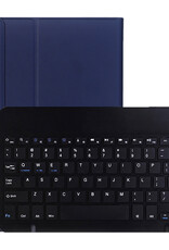 Nomfy Hoes Geschikt voor Samsung Galaxy Tab A7 Hoes Toetsenbord Hoes Case Book Cover Hoesje - Hoesje Geschikt voor Samsung Tab A7 Keyboard Hoes - Donkerblauw