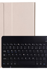 Nomfy Hoes Geschikt voor Samsung Galaxy Tab A7 Hoes Toetsenbord Hoes Case Book Cover Hoesje - Hoesje Geschikt voor Samsung Tab A7 Keyboard Hoes - Goud