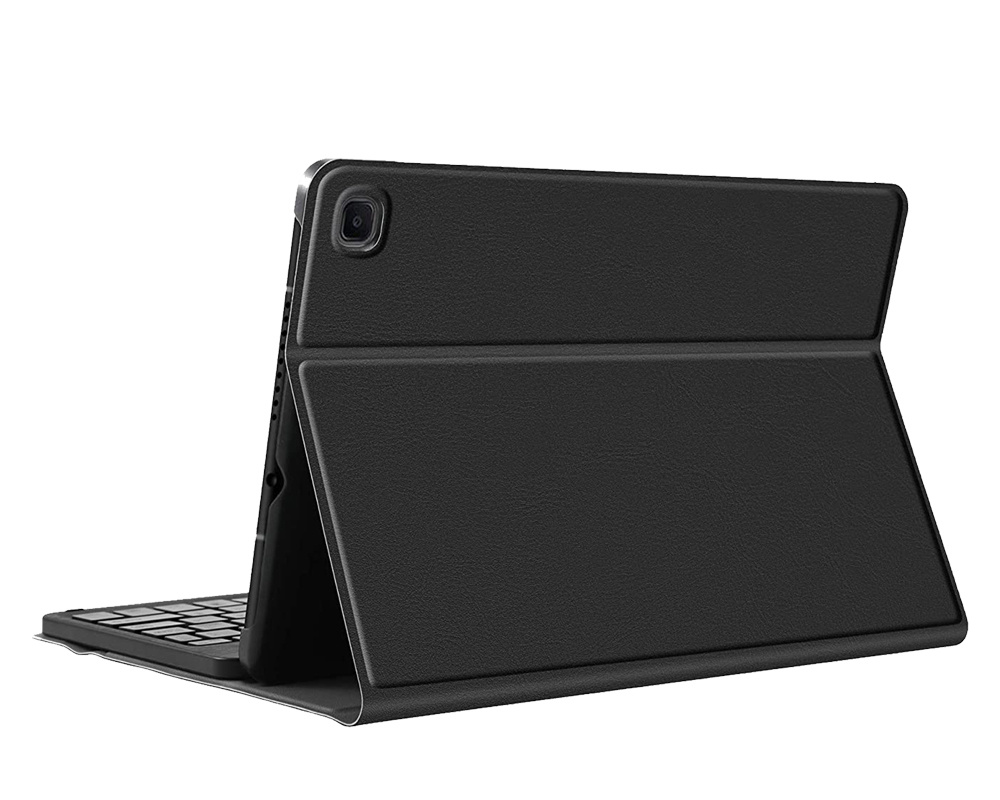 Nomfy Hoes Geschikt voor Samsung Galaxy Tab A7 Hoes Toetsenbord Hoes Case Book Cover Hoesje - Hoesje Geschikt voor Samsung Tab A7 Keyboard Hoes - Zwart
