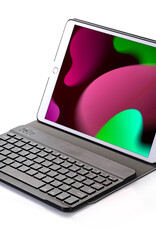 Nomfy Hoes Geschikt voor iPad 10.2 2019 Hoes Toetsenbord Hoes Case Book Cover Hoesje - Hoesje Geschikt voor iPad 7 Keyboard Hoes - Zwart