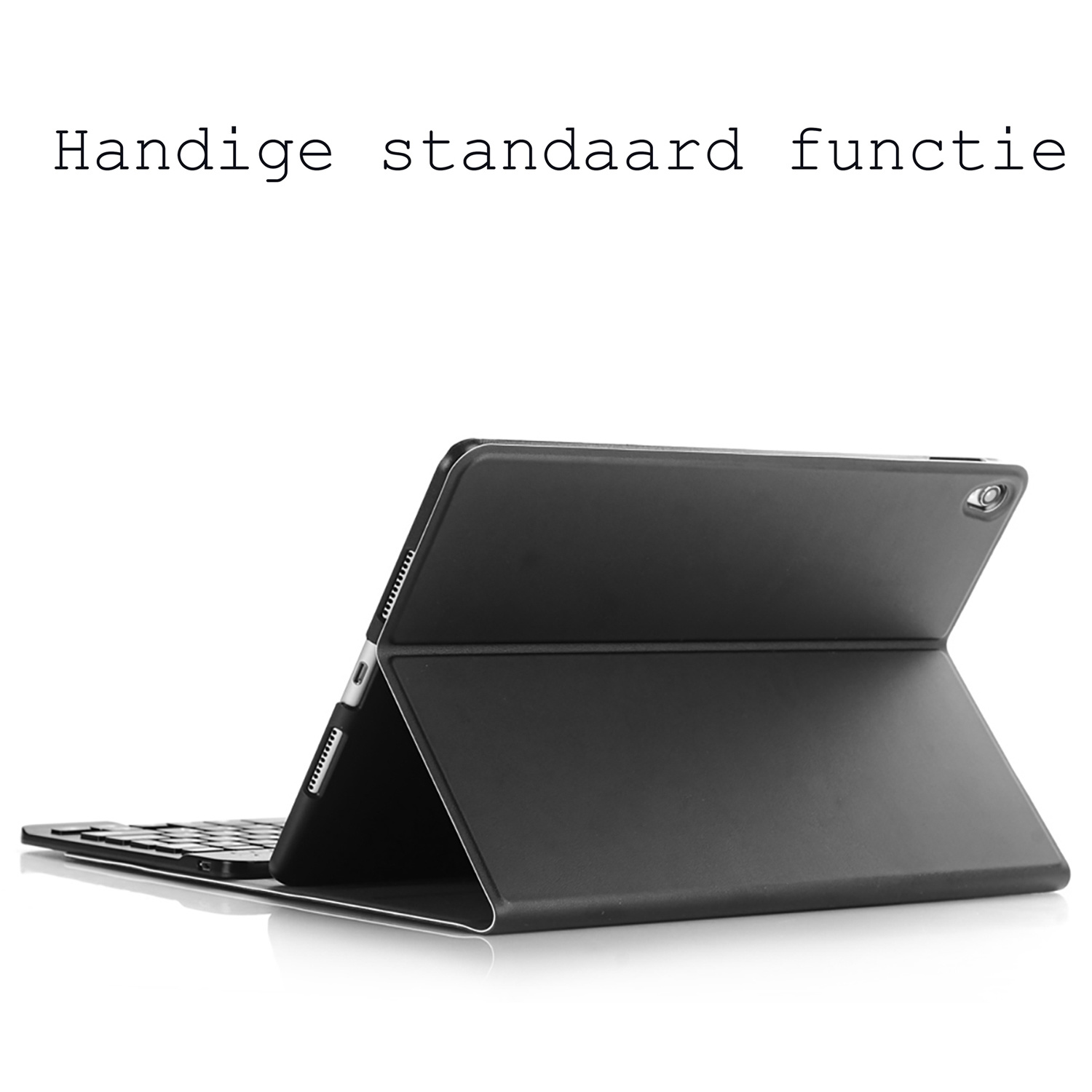 BASEY. Hoesje Geschikt voor iPad 10.2 2019 Toetsenbord Hoes Book Case - Hoes Geschikt voor iPad 7 Toetsenbord Hoesje Keyboard Cover - Zwart