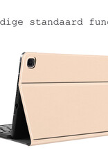 BASEY. Hoesje Geschikt voor Samsung Galaxy Tab A7 Toetsenbord Hoes Book Case Met Screenprotector - Hoes Geschikt voor Samsung Tab A7 Toetsenbord Hoesje Keyboard Cover - Goud