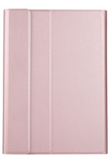 BASEY. Hoesje Geschikt voor Samsung Galaxy Tab A7 Toetsenbord Hoes Book Case Met Screenprotector - Hoes Geschikt voor Samsung Tab A7 Toetsenbord Hoesje Keyboard Cover - Rosé goud